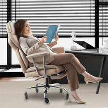 Executive Reclining Office Chair with Footrest 400 Lbs – Khaki – alternate product view