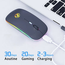 Rechargeable Bluetooth Dual-Mode Wireless Silent Mouse – White, Dual mode light emission