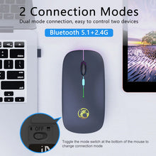 Rechargeable Bluetooth Dual-Mode Wireless Silent Mouse – White, Charging light