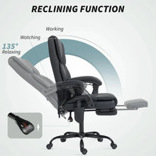6-Point Massage Office Chair with Footrest & Recline – alternate product view