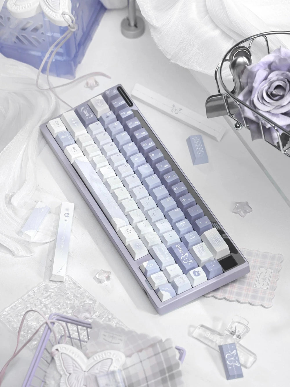 Muse Color Butterfly Whisper Keycaps  Original-height PBT