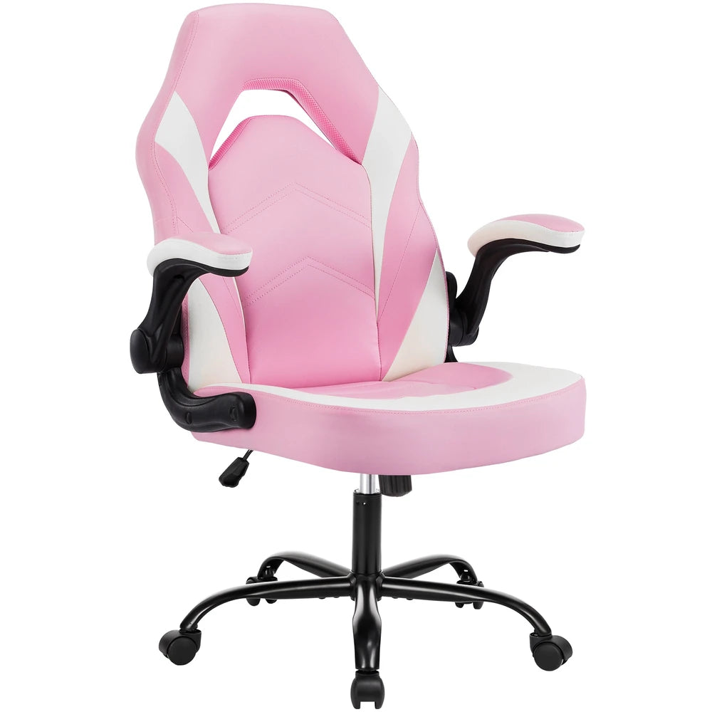 PU Leather Gaming Chair – Ergonomic Swivel Office Chair – Gray