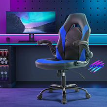 PU Leather Gaming Chair – Ergonomic Swivel Office Chair – Blue