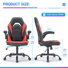 PU Leather Gaming Chair – Ergonomic Swivel Office Chair – Red