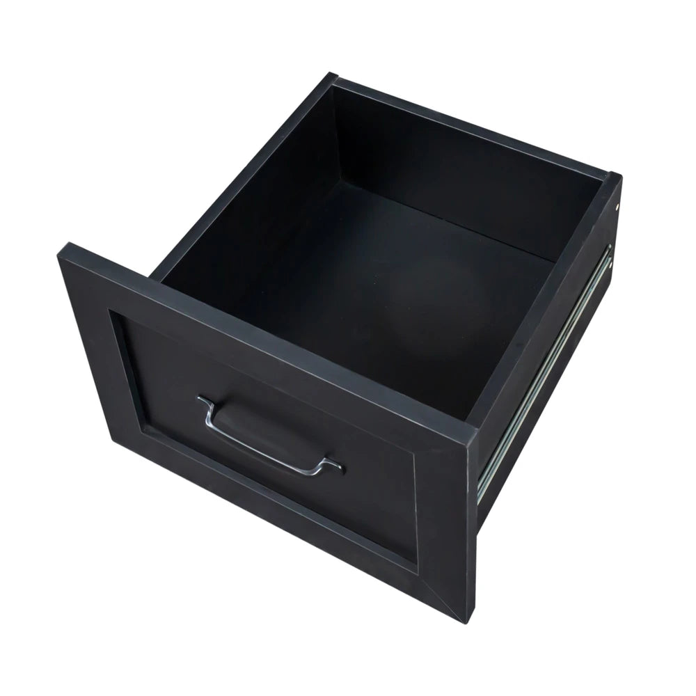 Home Office Computer Desk With Hutch, Antiqued Black Finish – alternate product view
