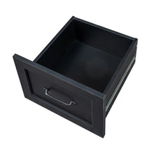 Home Office Computer Desk With Hutch, Antiqued Black Finish – alternate product view