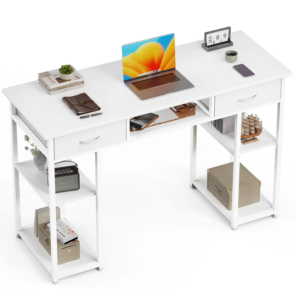 Small Home Office Bedroom Writing Learning Computer Desk – White48 Inches