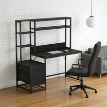 Tall Computer Desk & Writing Table for Home Office – Black