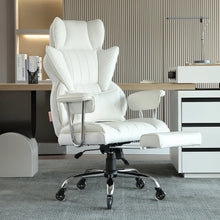 Big & Tall Reclining Office Chair with Footrest – White – alternate product view
