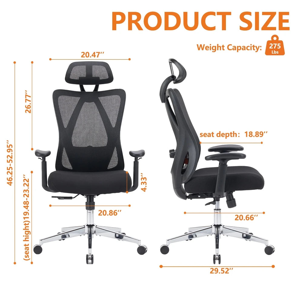Ergonomic Office Chair with Adjustable Support – alternate product view
