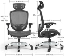 Hyken Ergonomic Mesh Swivel Task Chair Adjustable Black Office Chair – alternate product view