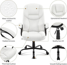 High Back Executive Chair White Ergonomic Office Chair – alternate product view