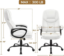 High Back Executive Chair White Ergonomic Office Chair – alternate product view
