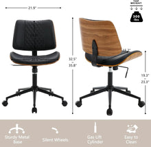 Office Chair Black 360 Swivel Ergonomic Desk Chair – alternate product view