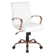 Executive Office Chair with Lumbar Support – Black with Rose Gold