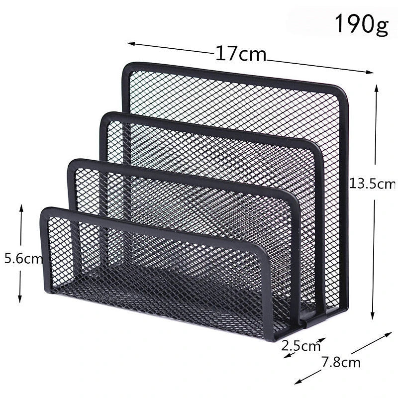 Metal Mesh Desk Organizer & Book Shelf for Office – alternate product view