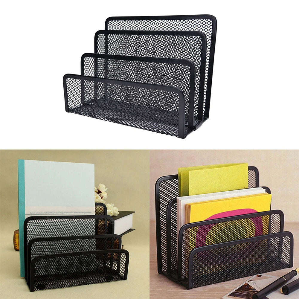 Metal Mesh Desk Organizer & Book Shelf for Office – default