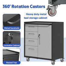 Metal Tool Storage Cabinet on Wheels – Garage & Office – alternate product view