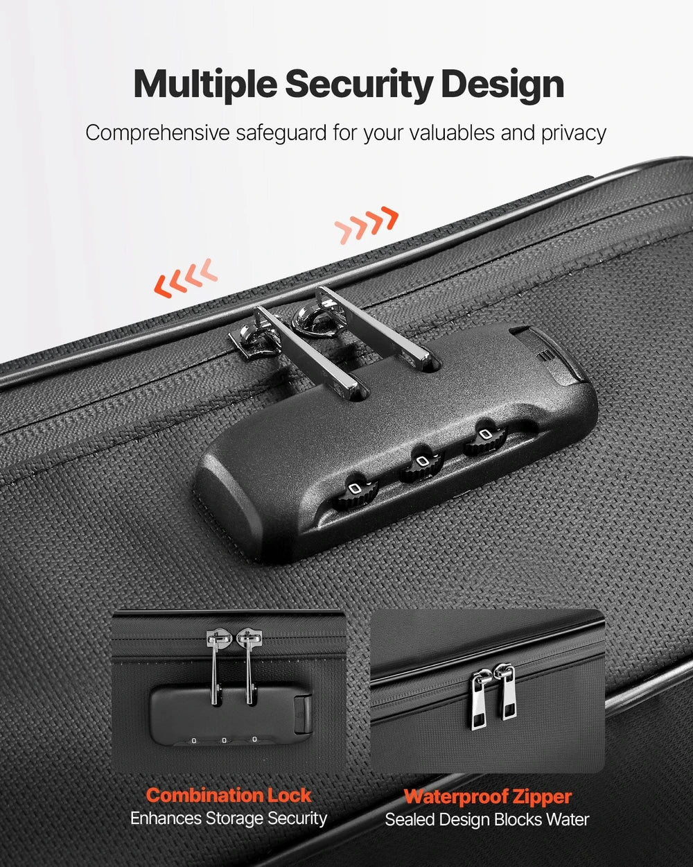 Fireproof Document Box, 1832 ℉ Heat Insulated Fireproof & Waterproof Box With Lock, Portable Multi-Layer Home Office Travel File Storage Organizer, For Passports, Important Documents, Files