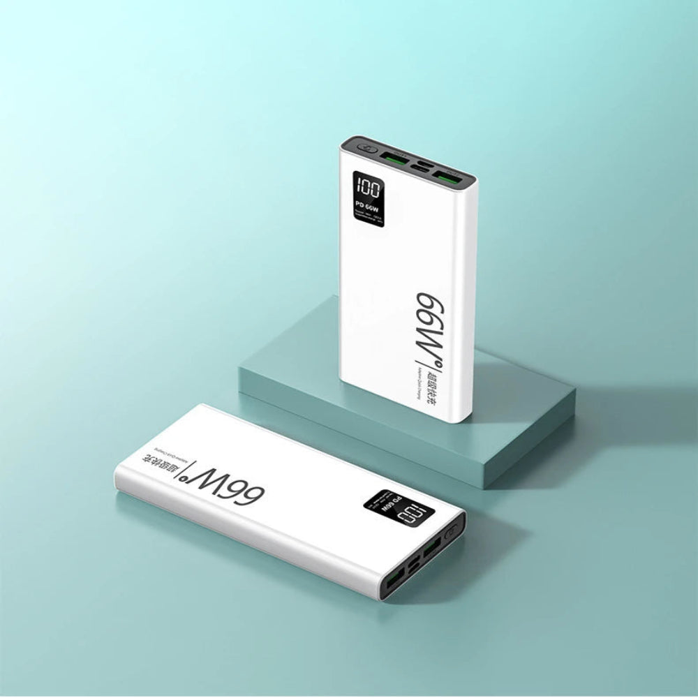 30,000mAh 66W fast-charging power bank with LED display