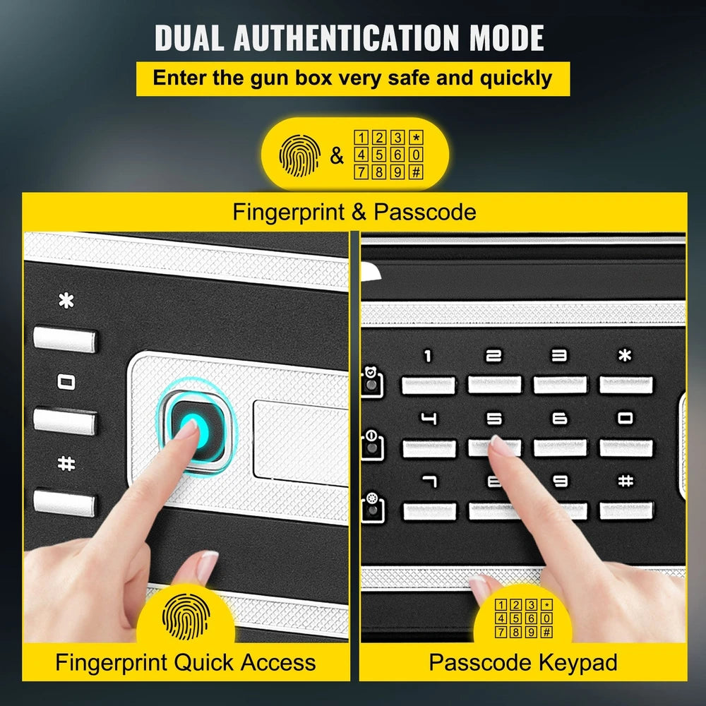 Safe Box, 1.7 CU.FT Fingerprint Safe Box For Money W 2 Keys  Digital Keypad, Q235 Steel Safe Box For Storing Cash, Jewelry, Pistols, Documents, Watches In Home Office  Hotel
