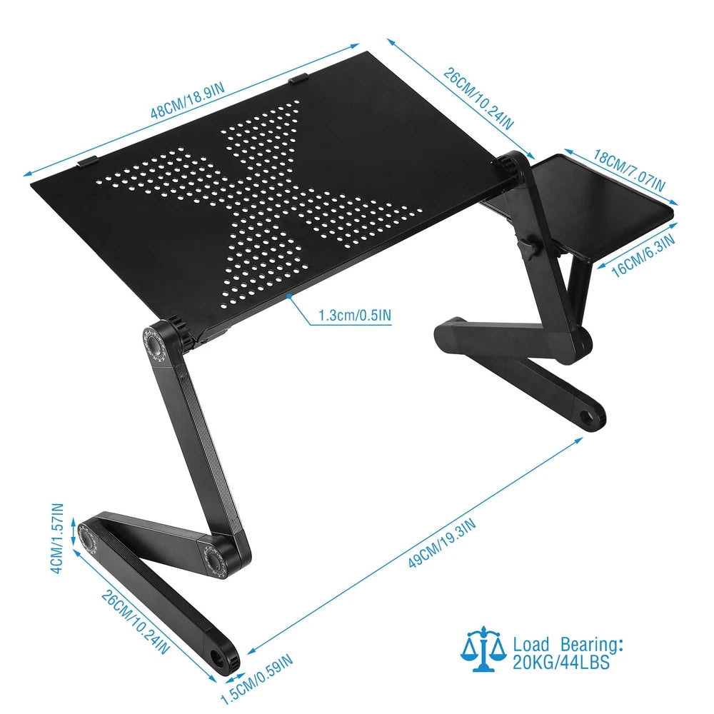 Foldable Laptop Bed Table – Portable Notebook Desk with Tray – alternate product view