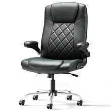 Leather Executive Office Chair with Armrest & Rocking Function – Blsck