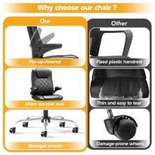 Leather Executive Office Chair with Armrest & Rocking Function – alternate product view