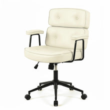 Ergonomic Computer Chair with Lumbar Support & Swivel Wheels – Beige