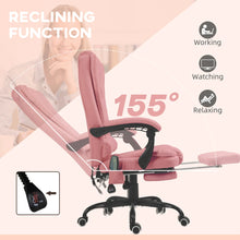 7-Point Massage Office Chair with Lumbar Support – Pink – alternate product view