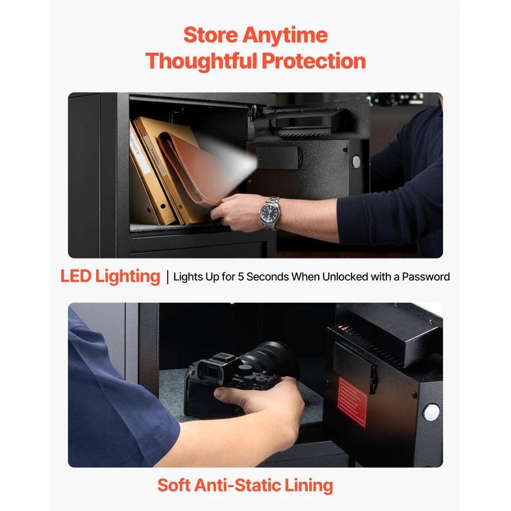 Double Door Home Safe Box 3.3 Cu Ft – Electronic Keypad – alternate product view