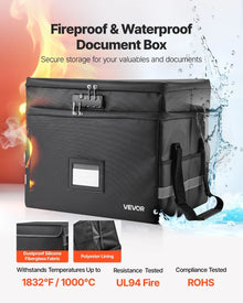2-Layer Fireproof Document Box with Lock – Waterproof Safe – alternate product view