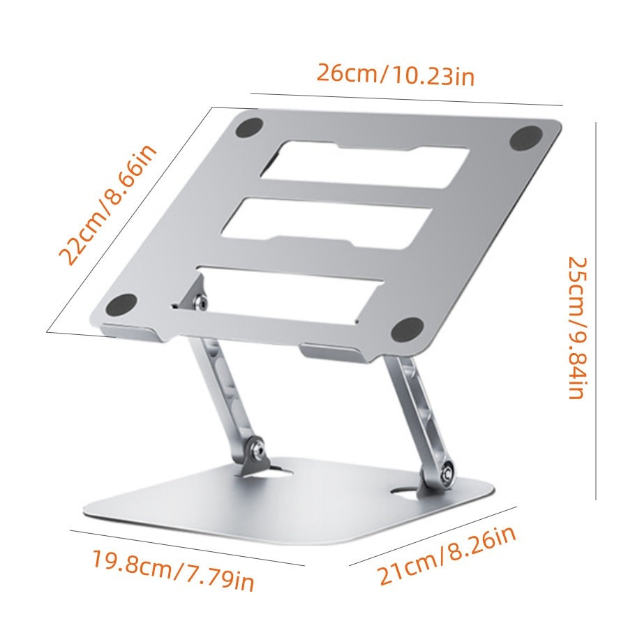 Adjustable Laptop Stand – Portable Foldable Desk Riser – NH02B Black