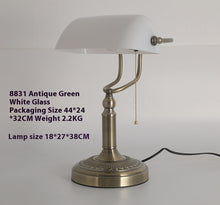 Retro Desk Lamp – Vintage Style Study & Office Table Light – Light source not included, Orange