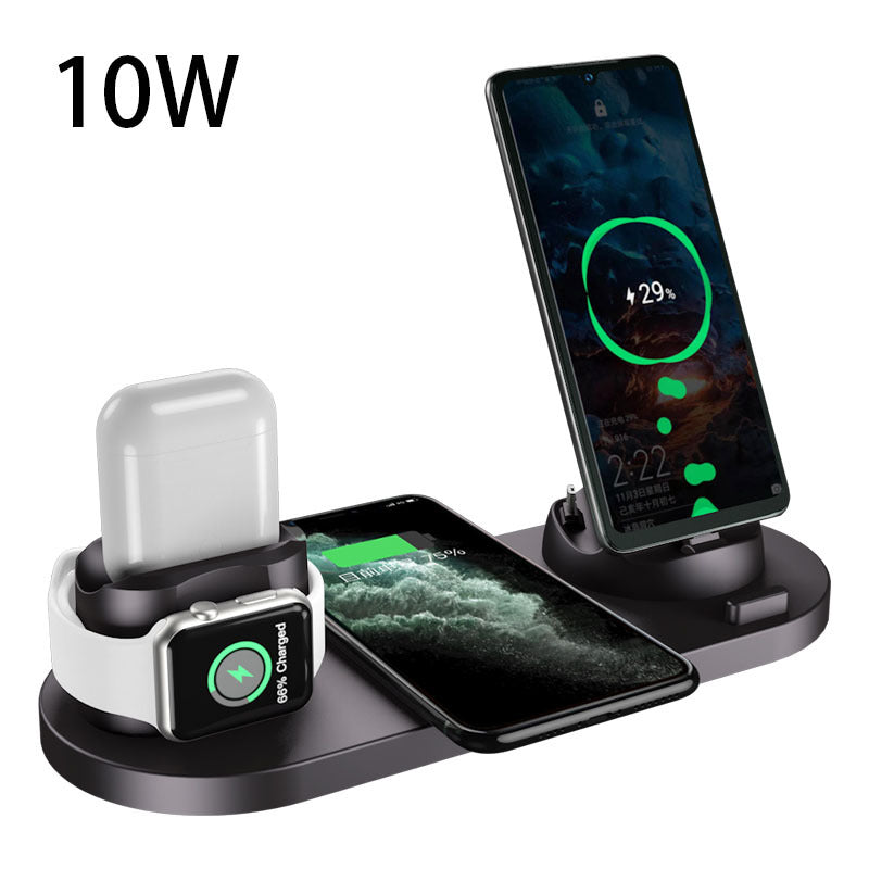 Wireless Charging Desk Station – Multi-Device Charger Pad – Black, 15W