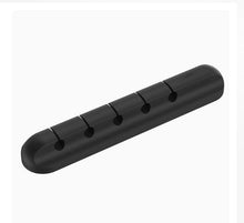 Portable Tech & Cable Organizer Bag for Travel – 5 Holes, Black
