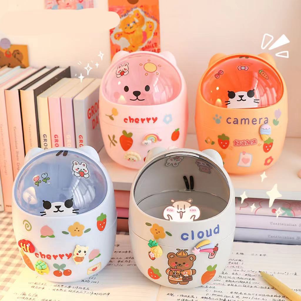 Desktop Mini Trash Can & Desk Organizer – 5rolls of garbage bags