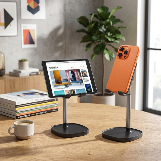 Adjustable phone/tablet desk holders