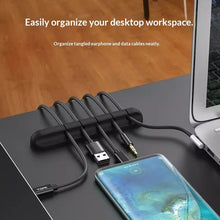 Portable Tech & Cable Organizer Bag for Travel – 5 Holes, White