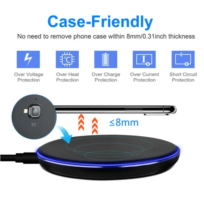 Qi Wireless Charging Pad – Ultra Slim 5W Fast Charger – alternate product view