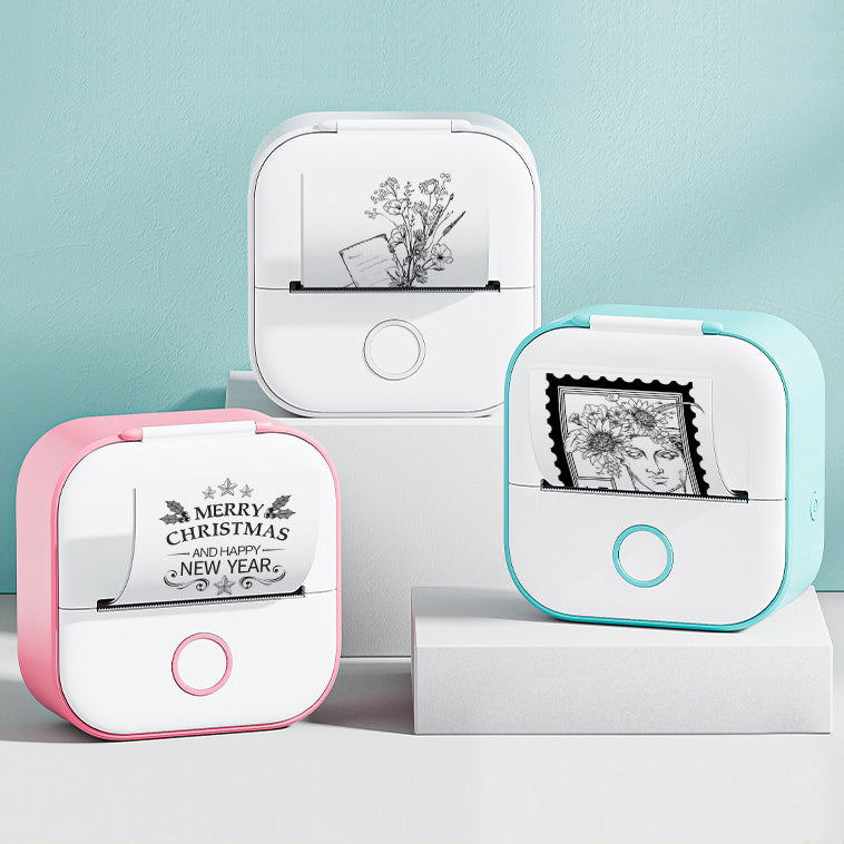 Portable Inkless Thermal Printer – Wireless & Compact – Non stick printing paper, USB