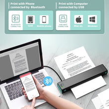 A4 Portable Wireless Printer for Home & Office – M08F Silver Black, USB